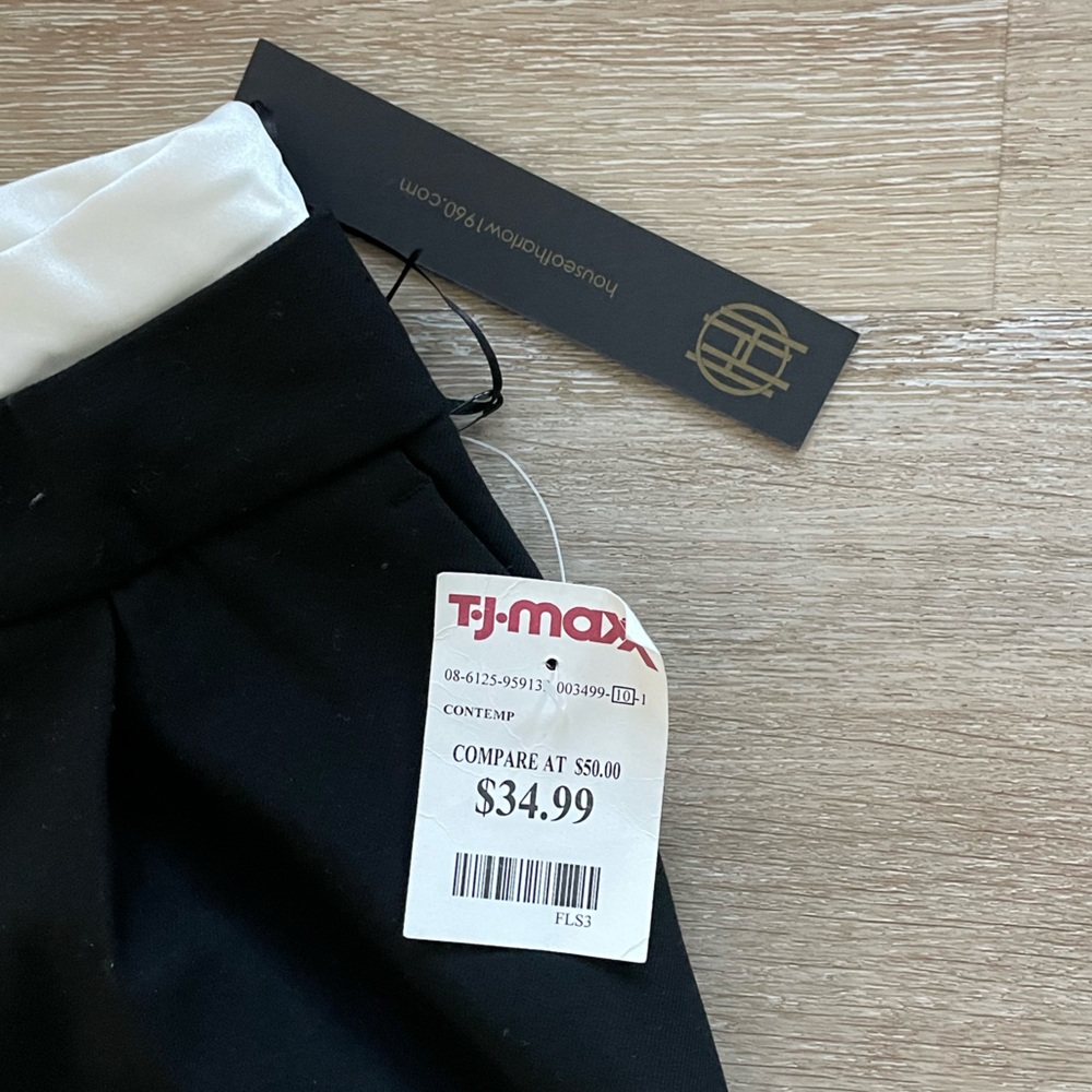 NWT🔖 House Of Harlow 1960 | Satin White Peep Waistband Trousers - Medium - Picture 4 of 7